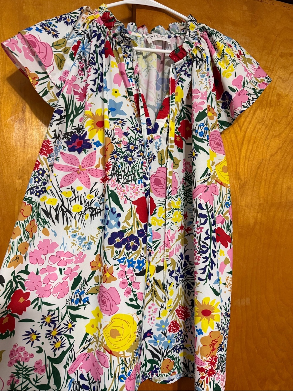 Floral Tie-Neck Summer shirt- Multicolor